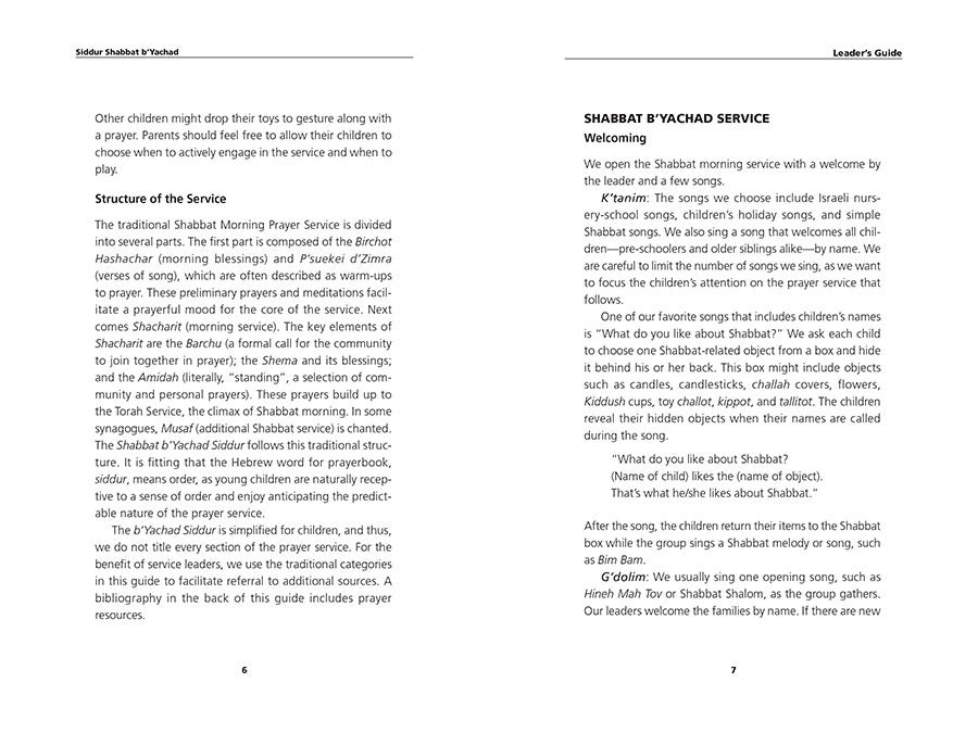 Shabbat b'Yachad Leader's Guide and CD Set